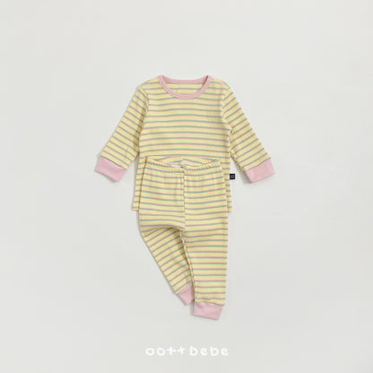 (Pre-order) OOTTBEBE Spring - Apollo Stripe Pajama Set 아폴로실내복 (3 Colors)