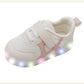 (Pre-order) KoongsKoongs Kids’ Bread LED Light-up Sneakers (Soft Pink)