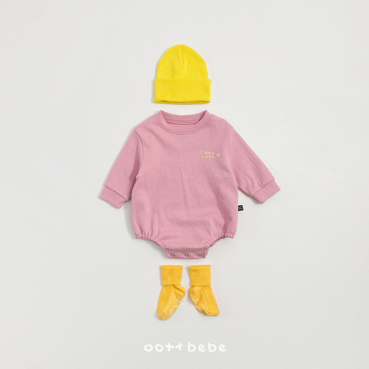 (Pre-order) OOTTBEBE Spring - Love OOTT Bodysuit 러브 오뜨 슈트 (4 Colors)