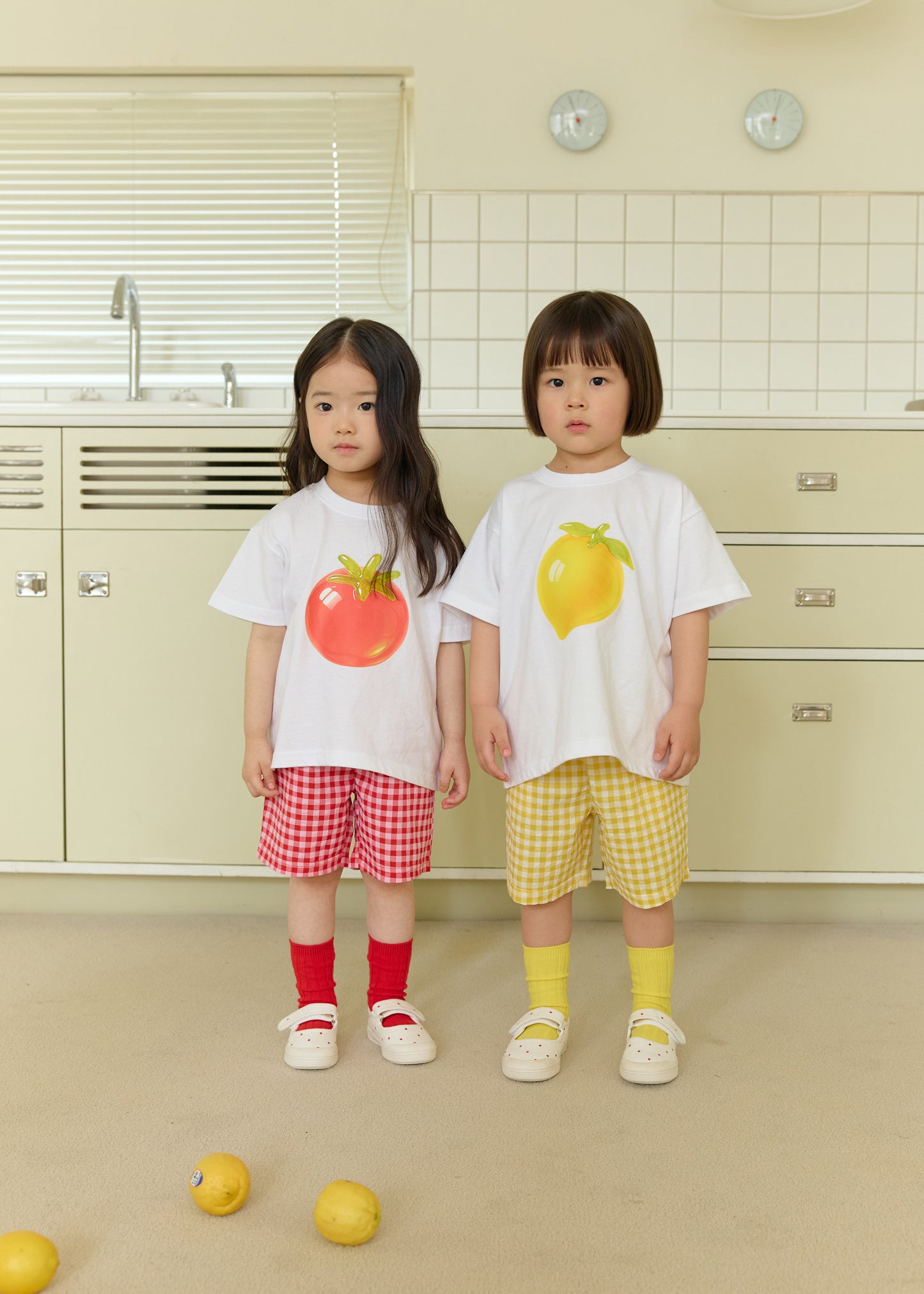 (In-stock) Daily Bebe Summer - Kids’ Fruit Jelly Top & Bottom Set 과일젤리세트 (4 Colors)