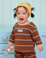 (Pre-order) OOTTBEBE Fall - Rookie Stripe Top & Bottom Set - 루키단가라상하복 (2 Colors)