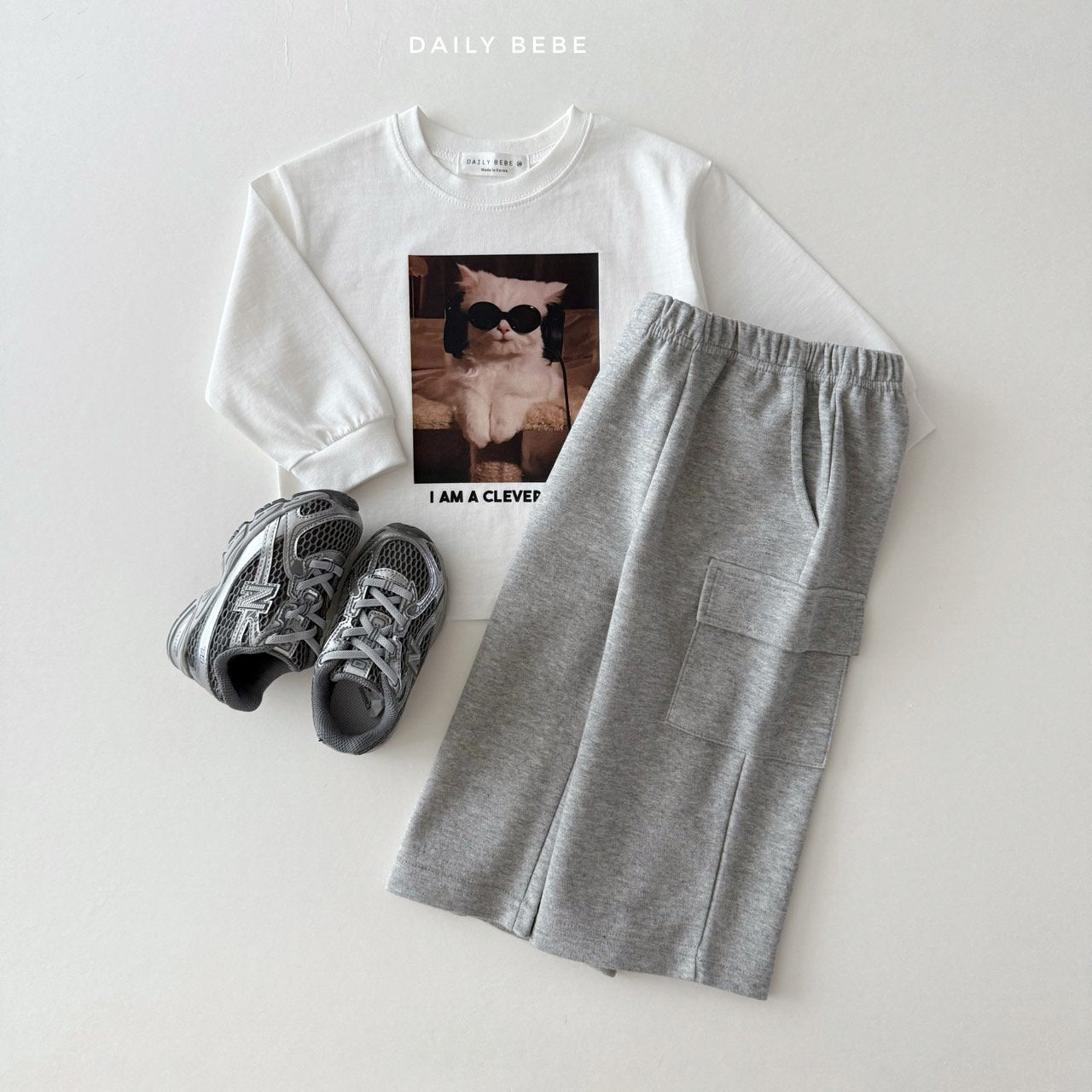 (Pre-order) Daily Bebe - Kids’ Cargo Wide Pants 카고와이드팬츠 (5 Colors)