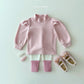 (Pre-order) Daily Bebe Winter - Kids' Peach Puff Mock-Neck Top 피치 퍼프티 (2 Colors)