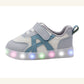 (Pre-order) KoongsKoongs Kids’ Bread LED Light-up Sneakers (Pale Blue)