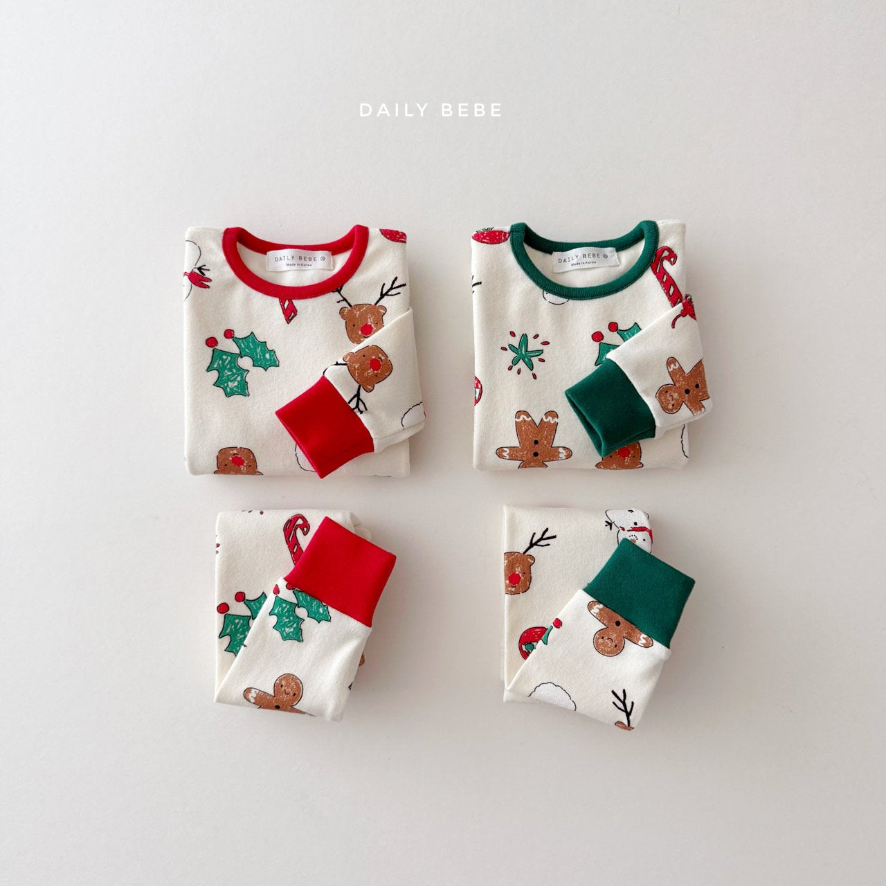 (Pre-order) Daily Bebe - Kids’ Rudolph Holiday Pajama Set 루돌프 실내복 (2 Colors)