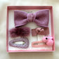 (Chenny Bong Bong) Kids’ Indie Pink Winter Hair Clips 5-piece Set