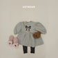 (Pre-order) Soybean Kids Winter - Ribbon Fleece-Lined Sweatshirt Dress 리본양기모맨투맨OPS (2 Colors)