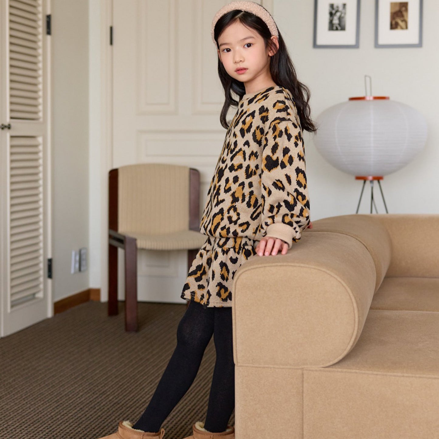 (Pre-order) Daily Bebe - Kids’ Leopard Skirt Set 레오파드세트 (2 Colors)