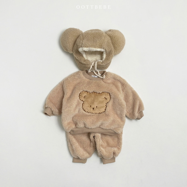 (Pre-order) OOTTBEBE - Snuggle Top & Bottom Set 포그니상하복 (4 Colors)