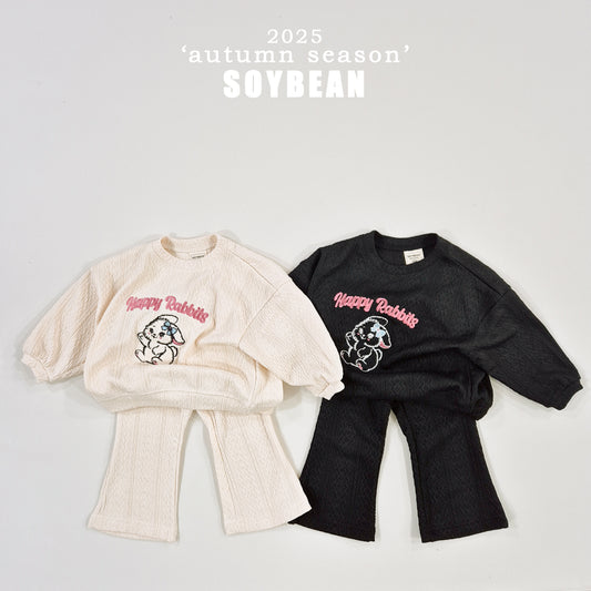 (Pre-order) Soybean Kids - Rabbit Knit Top & Bottom Set 레빗니트상하복 (2 Colors)