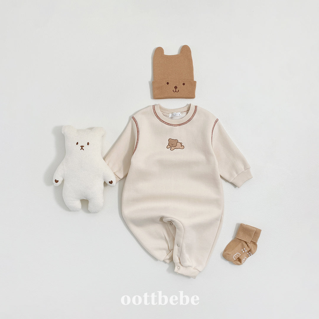 (Pre-order) OOTTBEBE Winter - Cozy Bear Full Suit 쿨쿨베어전신슈트 (2 Colors)