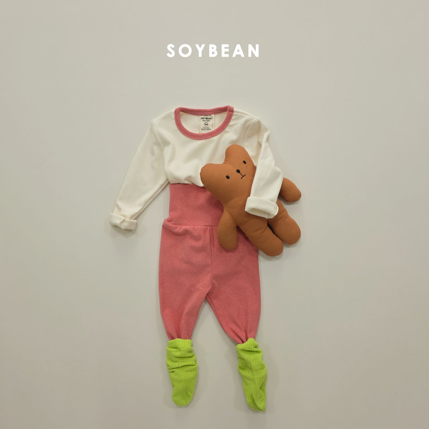 (Pre-order) Soybean Kids Winter - Warm Hug Fleece-Lined Pajama Set 따숩허그세트 (4 Colors)