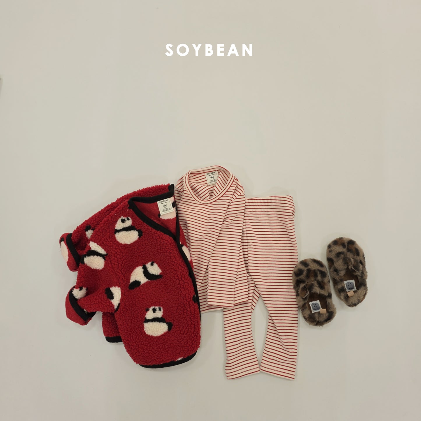 (Pre-order) Soybean Kids Winter - Panda Fleece Jacket 팬더양털자켓 (2 Colors)