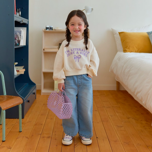 (Pre-order) Daily Bebe - Kids’ Spring Wide Jeans 봄 와이드 청바지