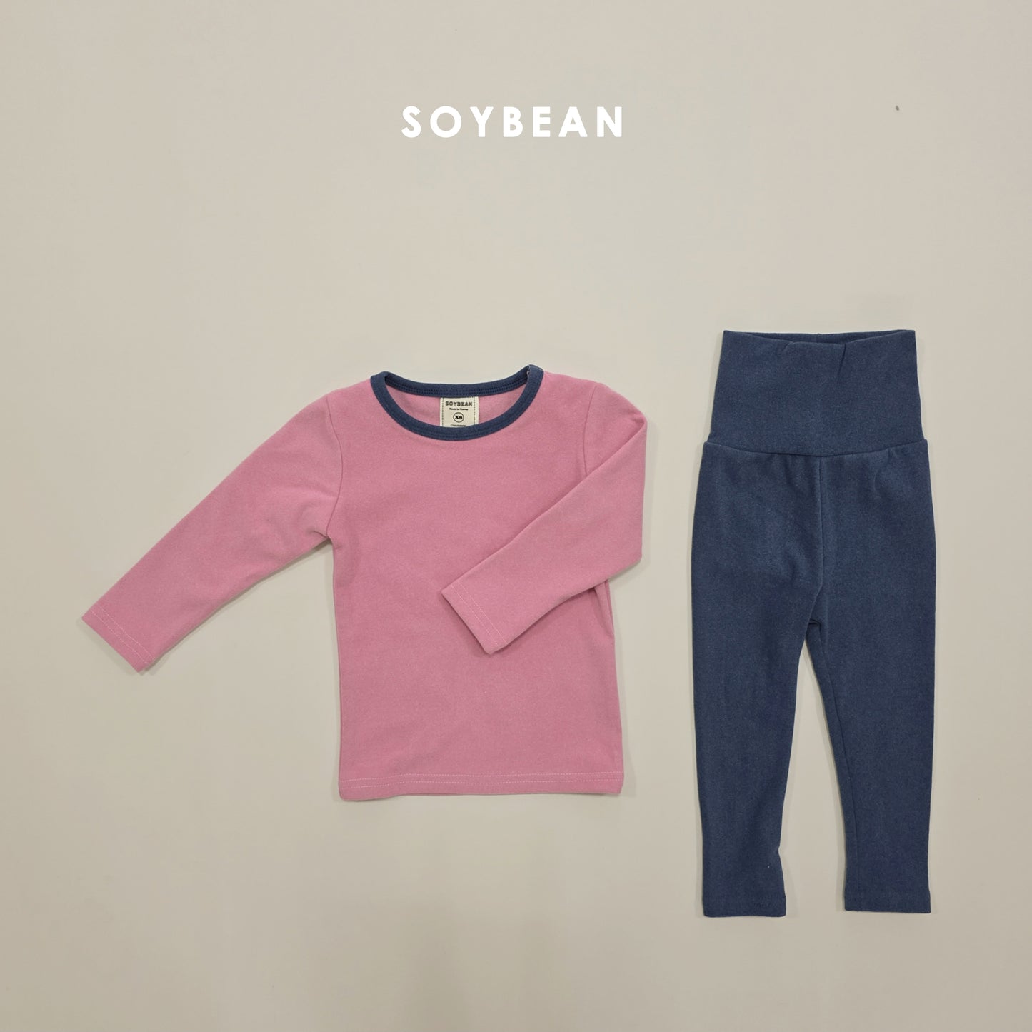 (Pre-order) Soybean Kids Winter - Warm Hug Fleece-Lined Pajama Set 따숩허그세트 (4 Colors)