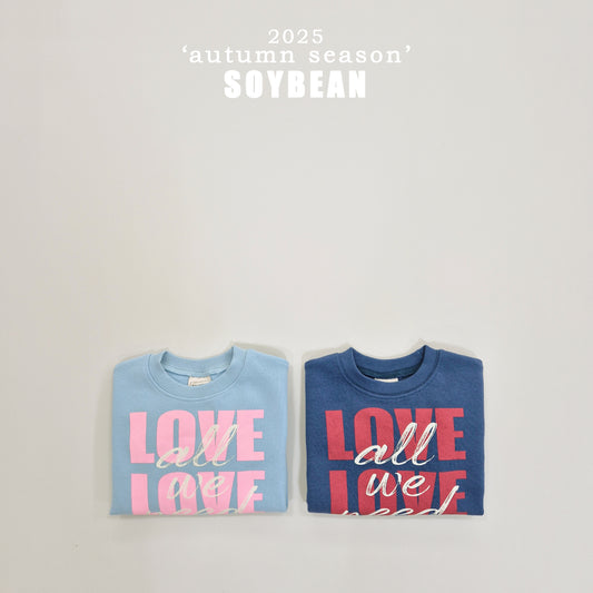 (Pre-order) Soybean Kids - Love Sweatshirt 러브맨투맨 (2 Colors)
