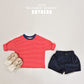 (Pre-order) Soybean Kids - Autumn Captain Stripe Tee 어텀캡틴단가라티 (5 Colors)
