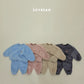 (Pre-order) Soybean Kids Winter - Minky Cozy Ribbed Fleece-Lined Top & Bottom Set 밍크코지상하복 (4 Colors)