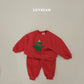 (Pre-order) Soybean Kids Winter - Dinosaur Bouclé Embroidery Fleece-Lined Top & Bottom Set 공룡부클자수상하복 (3 Colors)