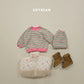 (Pre-order) Soybean Kids Winter - Rainbow Mochi Fleece-Lined Top & Bottom Set 무지개모찌상하복 (2 Colors)