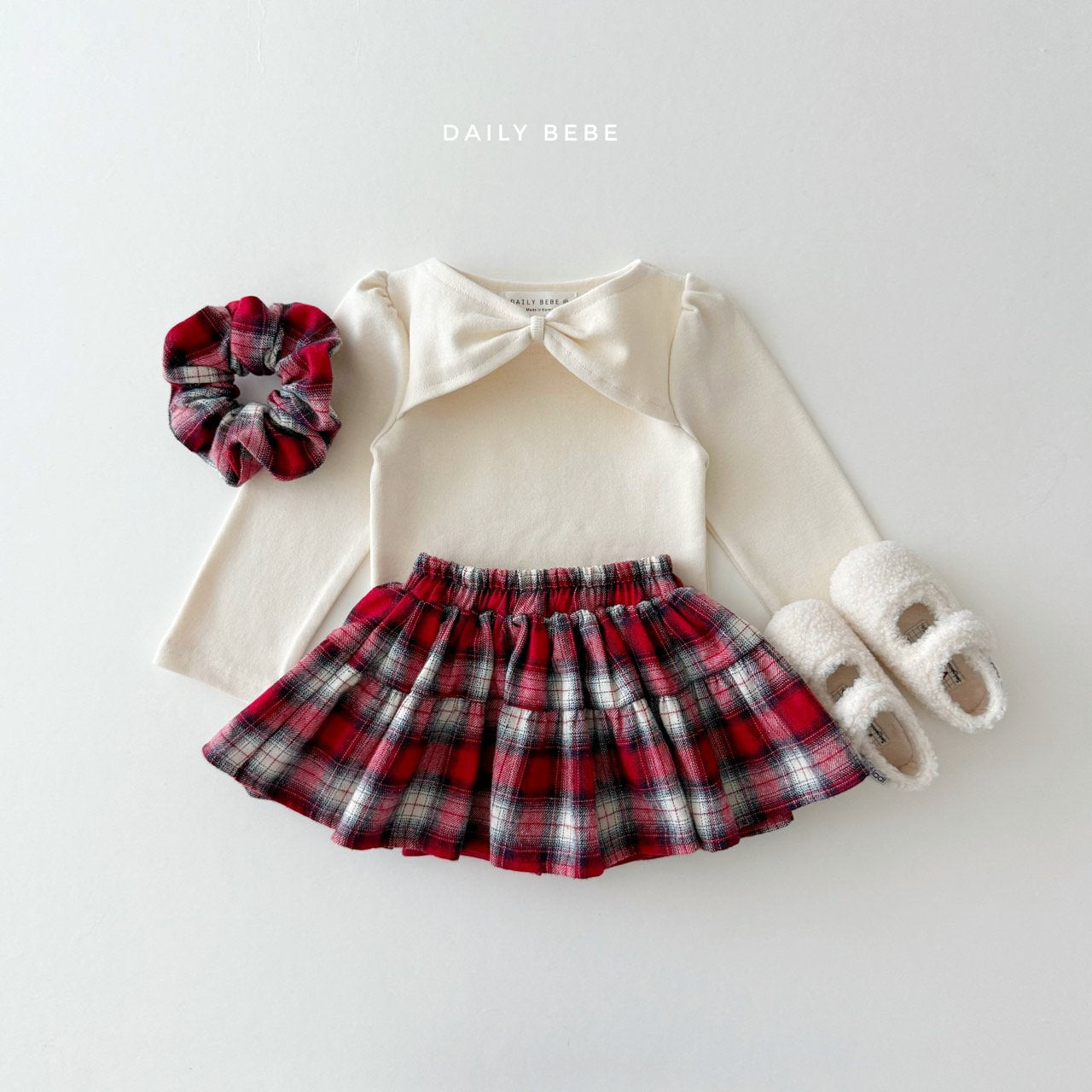 (Pre-order) Daily Bebe Winter - Kids' Merry Ruffle Skirt 메리 홀 스커트 (2 Colors)