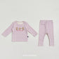 (Pre-order) OOTTBEBE Winter - Checked Bear Pajama Set 체크베어실내복 (2 Colors)