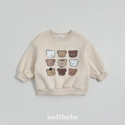 (Pre-order) OOTTBEBE Winter - Collection Bear Sweatshirt 컬렉션베어맨투맨 (2 Colors)
