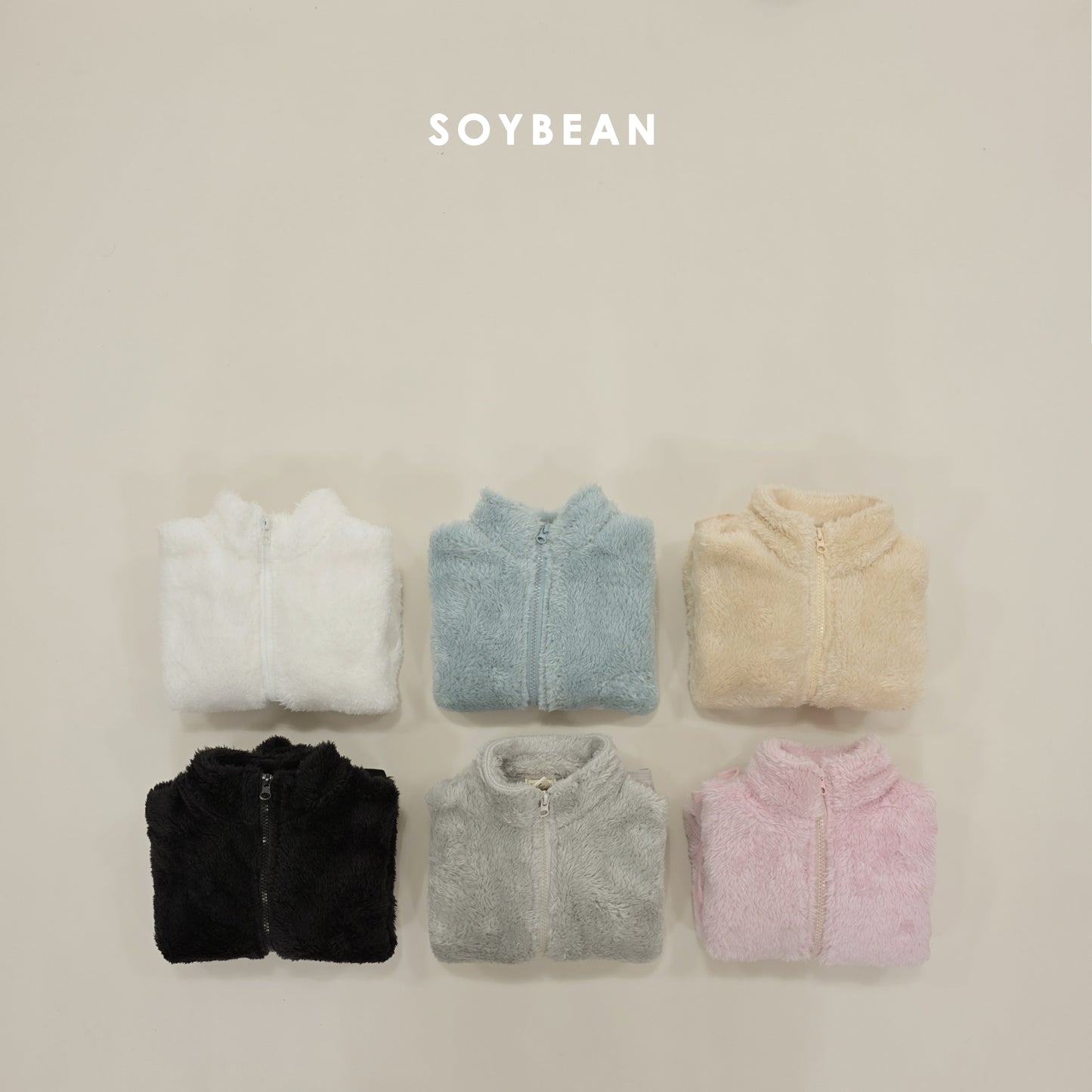 (Pre-order) Soybean Kids Winter - Cotton Candy Fleece Zip-Up 솜사탕후리스 (6 Colors)