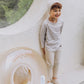(Pre-order) KoongsKoongs Kids’ Premium Top & Bottom Beige Check Rashguard Set