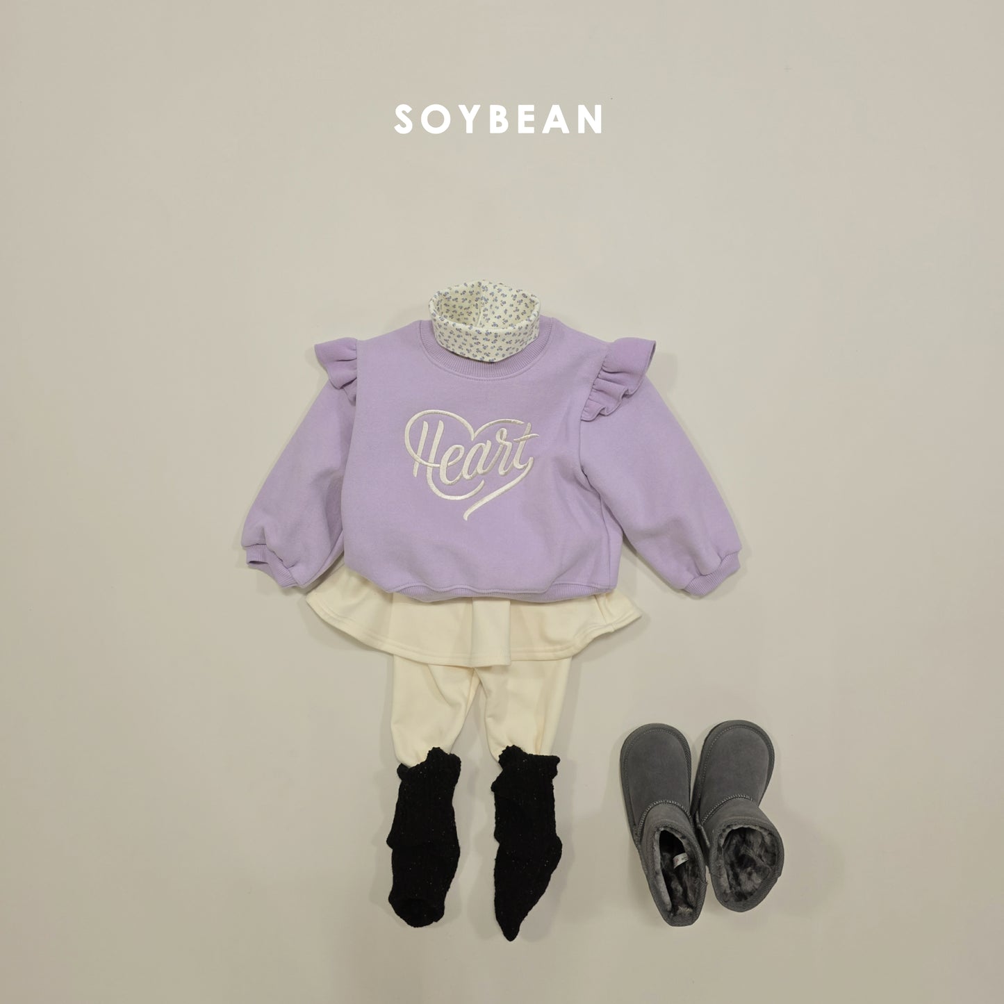 (Pre-order) Soybean Kids Winter - Mock Neck Layering Tee 페이크목폴라티 (5 Colors)
