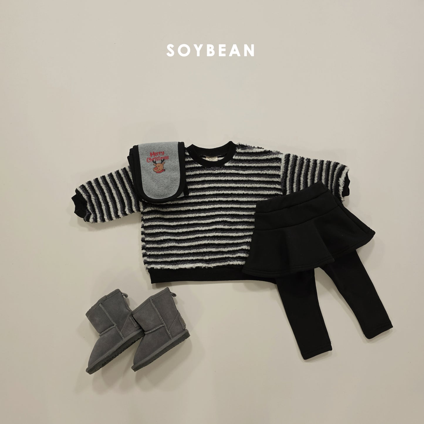 (Pre-order) Soybean Kids Winter - Color Cotton Candy Sherpa Sweatshirt 칼라솜사탕맨투맨 (4 Colors)