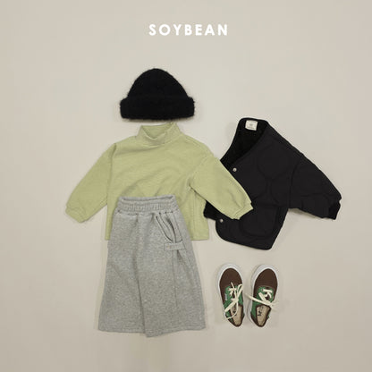 (Pre-order) Soybean Kids Winter - Fleece-Lined Side Snap Wide Pants 양기모사이드스냅팬츠 (4 Colors)