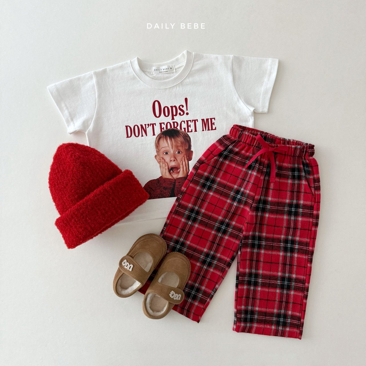 (Pre-order) Daily Bebe Winter - Kids' Merry Check Pants 메리 체크팬츠 (2 Colors)