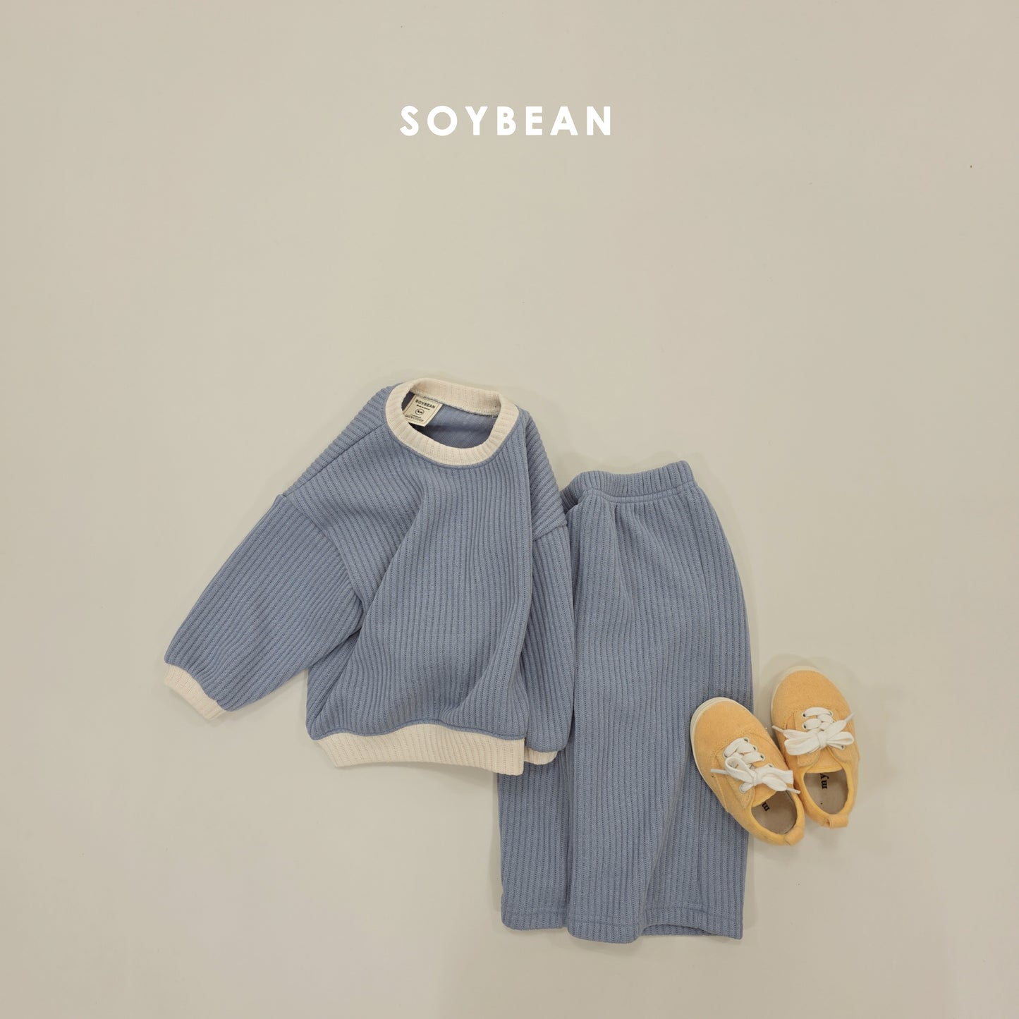 (Pre-order) Soybean Kids Winter - Daily Knit Top & Bottom Set 데일리니트상하 (2 Colors)