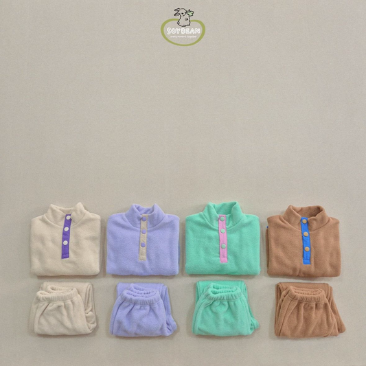 (Pre-order) Soybean Kids - Fleece Mountain Top & Bottom Set 플리스마운틴상하복 (4 Colors)