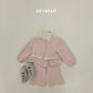 (Pre-order) Soybean Kids Winter - Mochi Square Top & Bottom Set 모찌스퀘어상하 (2 Colors)