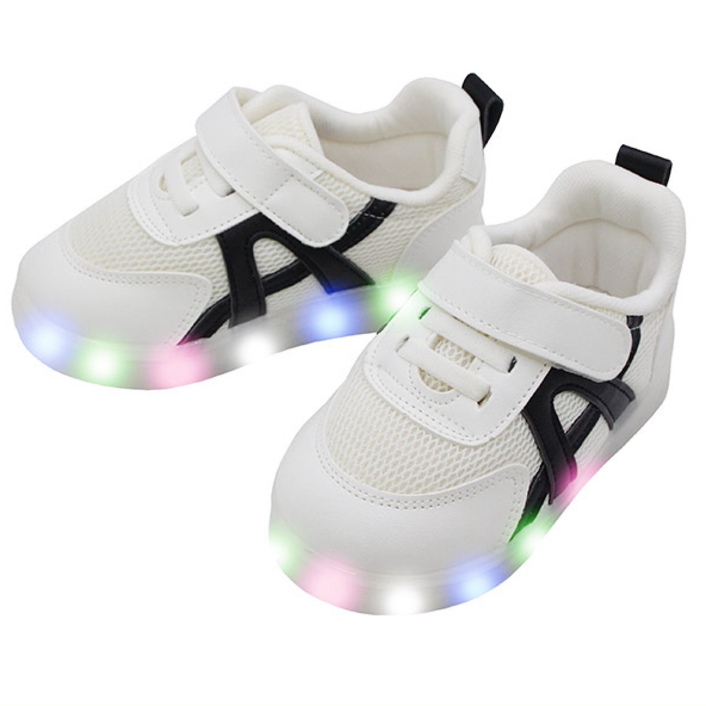 (Pre-order) KoongsKoongs Kids’ Bread LED Light-up Sneakers (Ink Black)