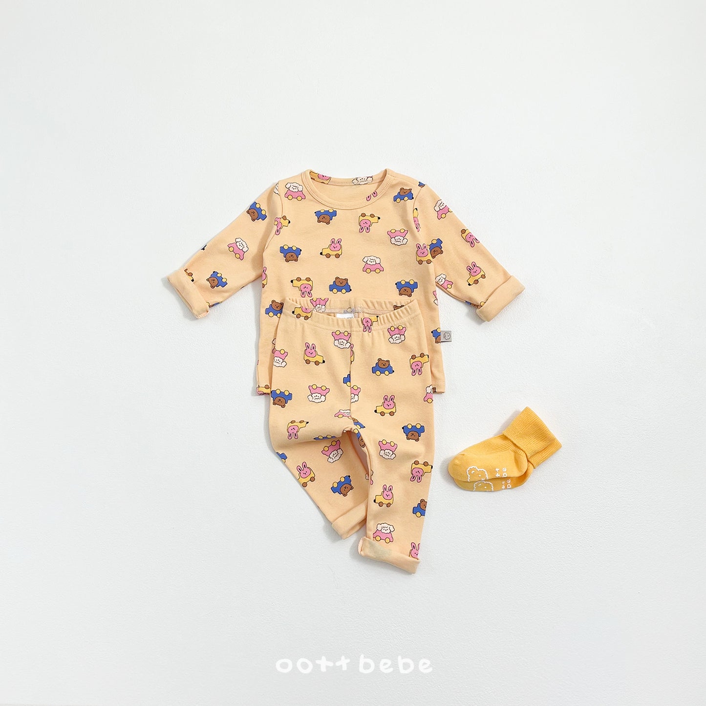 (Pre-order) OOTTBEBE Spring - Picnic Cotton Pajama Set 나들이실내복 (4 Colors)