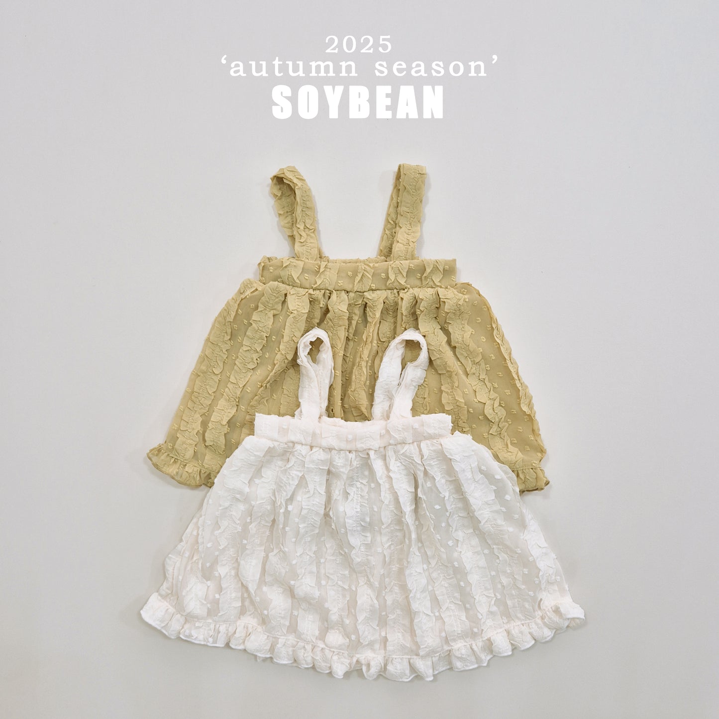 (Pre-order) Soybean Kids - Chiffon Bustier Dress 쉬폰뷔스티에원피스 (2 Colors)