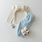 (Pre-order) Daily Bebe Winter - Kids' Ribbon Shoulder Top 리본 숄더티 (3 Colors)