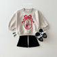 (Pre-order) Daily Bebe - Kids' Bunny Embroidery Sweatshirt 토끼 자수 맨투맨 (2 Colors)