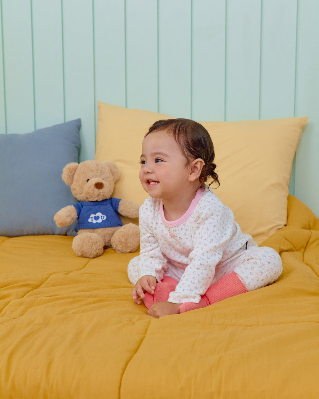 (Pre-order) OOTTBEBE Fall - Lovely Floral Pajama Set 코코플라워실내복 (2 Colors)