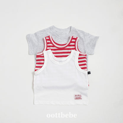 (Pre-order) OOTTBEBE - Daily 3-Piece Set 데일리3종Set (2 Colors)