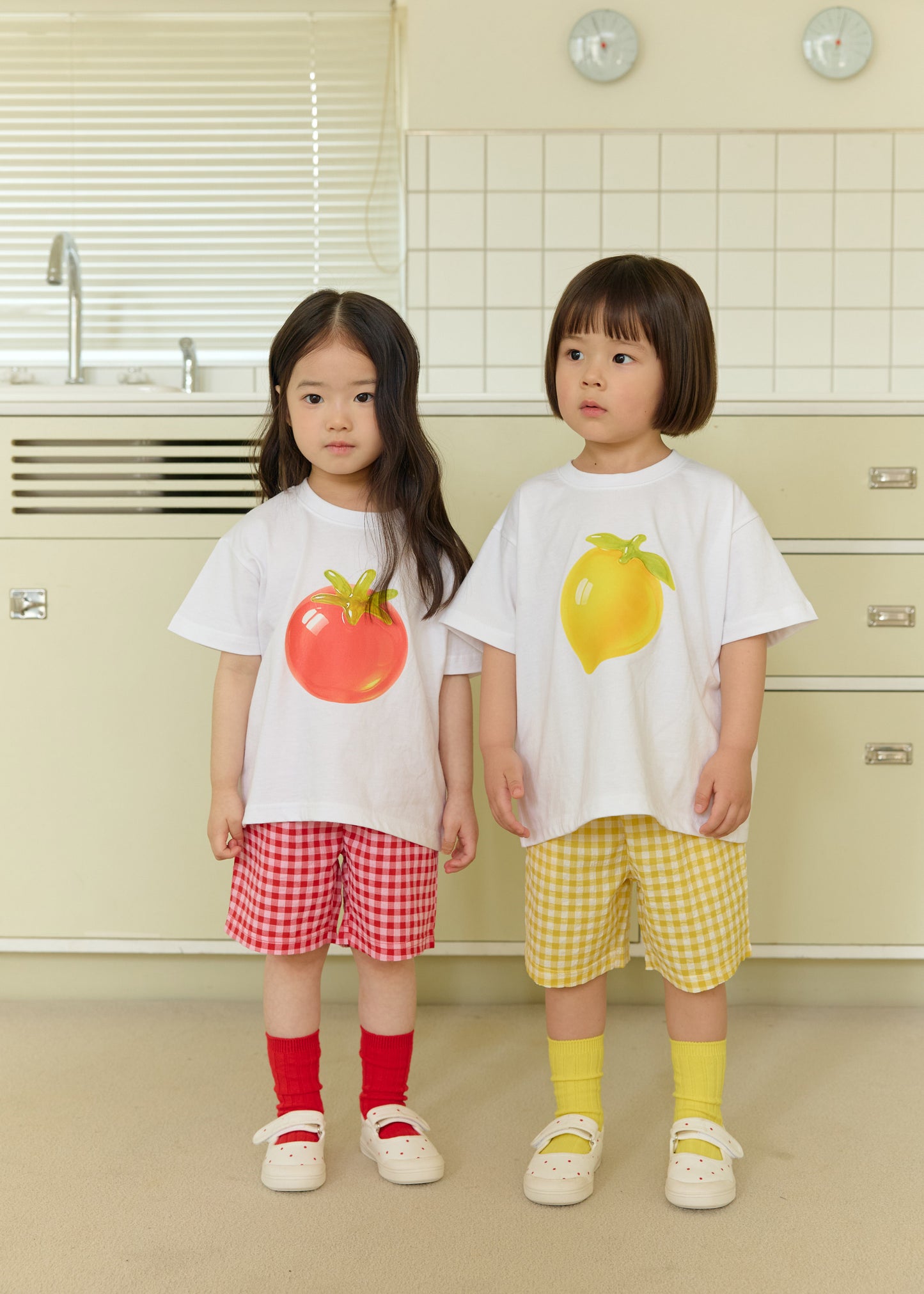 (In-stock) Daily Bebe Summer - Kids’ Fruit Jelly Top & Bottom Set 과일젤리세트 (4 Colors)