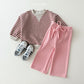 (Pre-order) Daily Bebe - Kids’ Triangle Stripe Sweatshirt 단가라 삼각 맨투맨 (2 Colors)