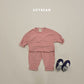 (Pre-order) Soybean Kids Winter - Check Cozy Fleece Top & Bottom Set 체크몽글실내복 (3 Colors)