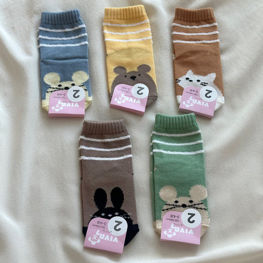 (Viva) Kids’ Animal Pals Socks (5-pack)