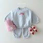 (Pre-order) Daily Bebe - Kids’ Love Top & Bottom Set 러브부클셋트 (4 Colors)