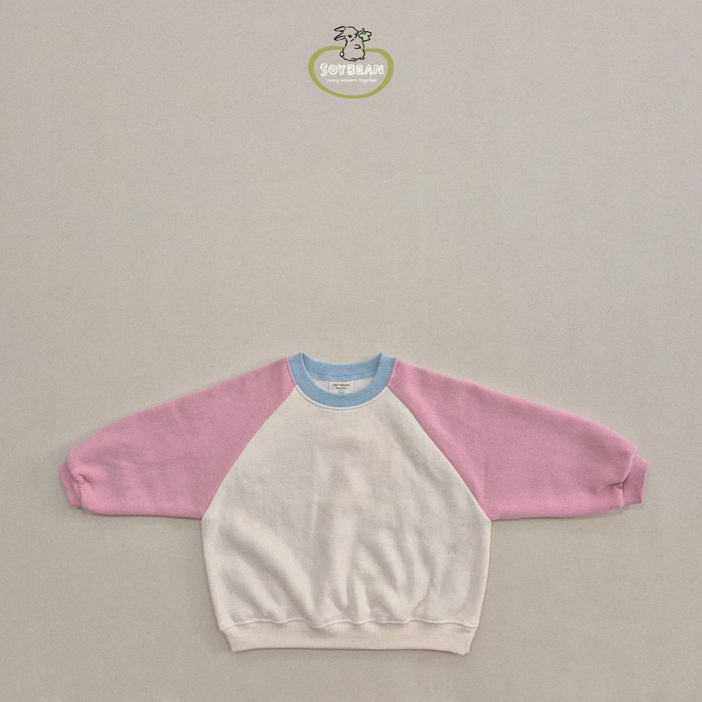 (Pre-order) Soybean Kids - Fleece Raglan Sweatshirt 양기모나그랑맨투맨 (6 Colors)