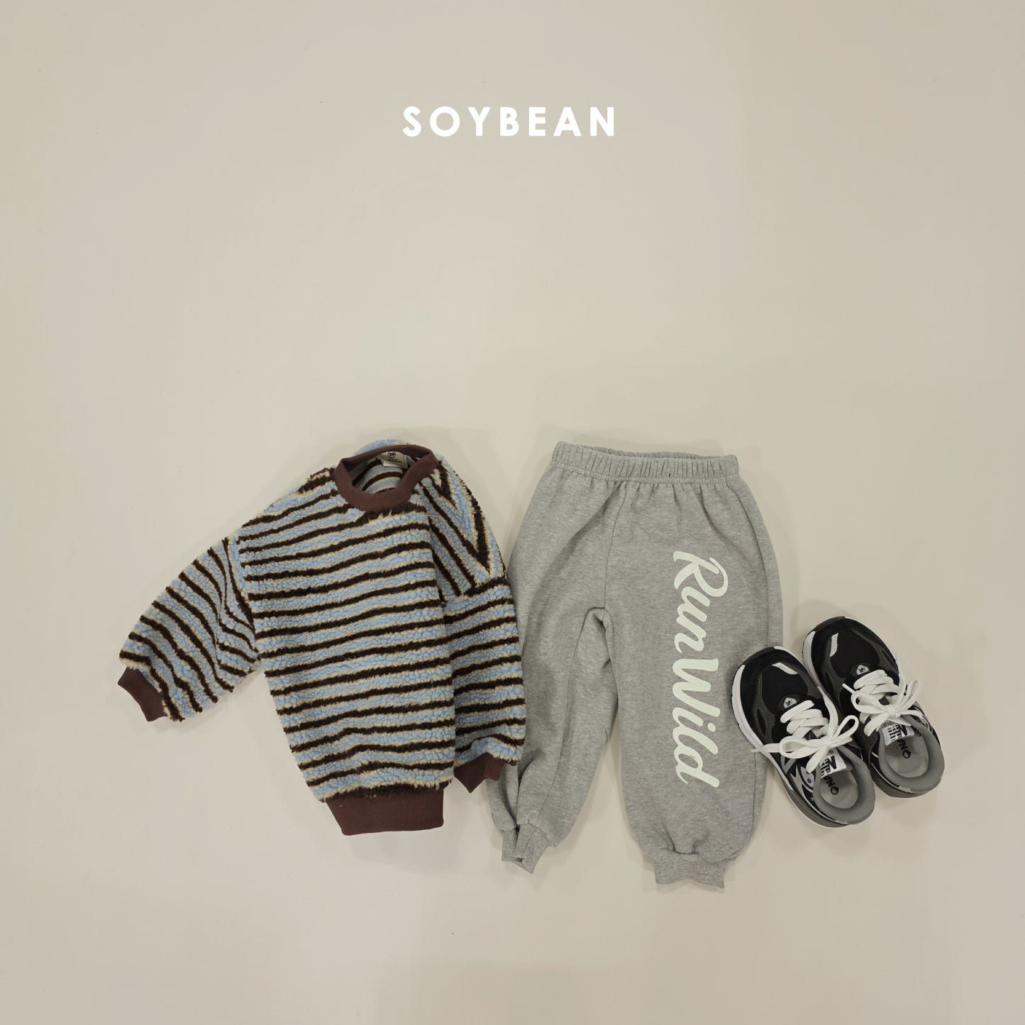 (Pre-order) Soybean Kids Winter - Color Cotton Candy Sherpa Sweatshirt 칼라솜사탕맨투맨 (4 Colors)